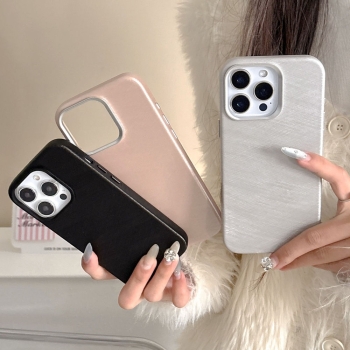 For iPhone13/14/15/16 Pro Max Cases Magsafe Gold and silver brocade texture